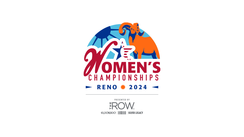2024 USBC Women&#39;s Championships and THE ROW Reno logos