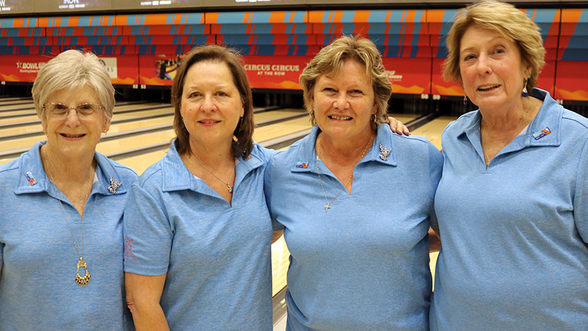 The teammates of Untouchables took the early lead in Emerald Team at the 2024 USBC Women's Championships